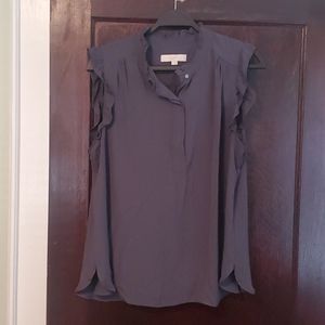 LOFT gray sleeveless blouse